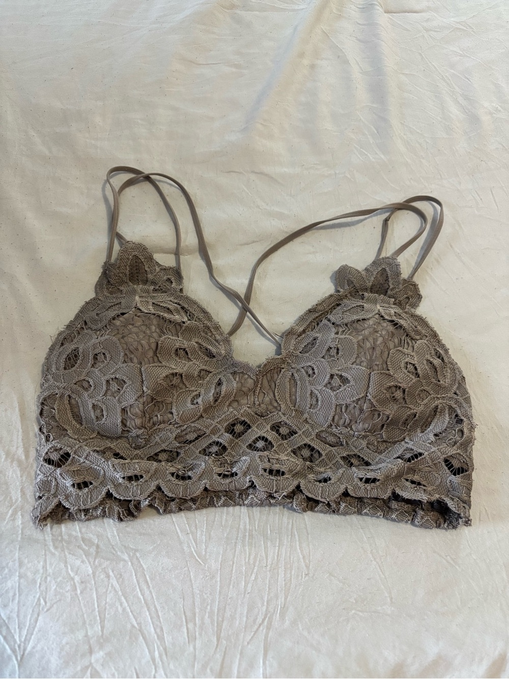 Wishlist Lace Bralette in Taupe Brown